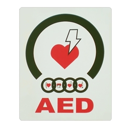 JL Industries 14S AED flat wall sign